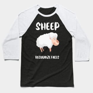 Sheep recognize Faces Animal Facts Baseball T-Shirt